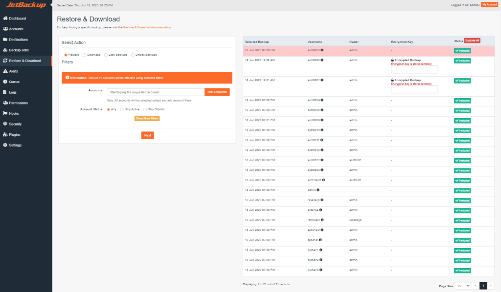 آموزش نحوه کار با Jetbackup در سی پنل